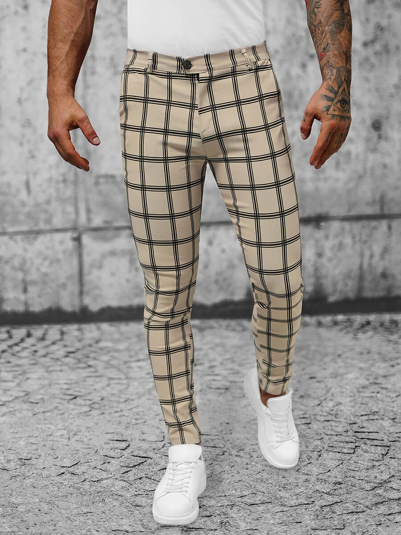 Чоловічі штани чинос Бежевi OZONEE O/P4029