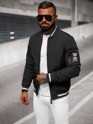 Kurtka męska bomberka czarna OZONEE JS/84M3034/392