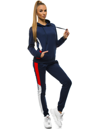 Bluza z kapturem damska ciemno-granatowa OZONEE JS/JK88125/25