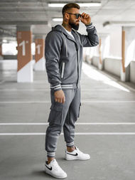 Komplet dresowy męski grafitowy OZONEE JS/27C6506/5Z