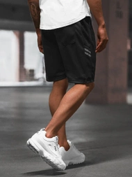 Spodenki dresowe męskie czarne OZONEE O/WW20017/1