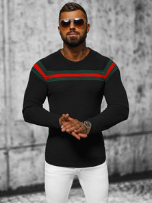 Sweter męski czarny OZONEE L/2457Z