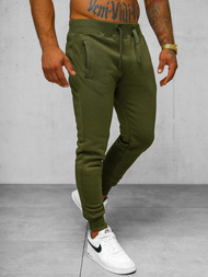 Spodnie dresowe męskie khaki OZONEE JS/XW01Z