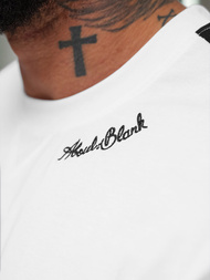 T-shirt męski loose fit biały OZONEE O/QQ1195Z