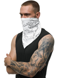 Bandana męska biała OZONEE BND102