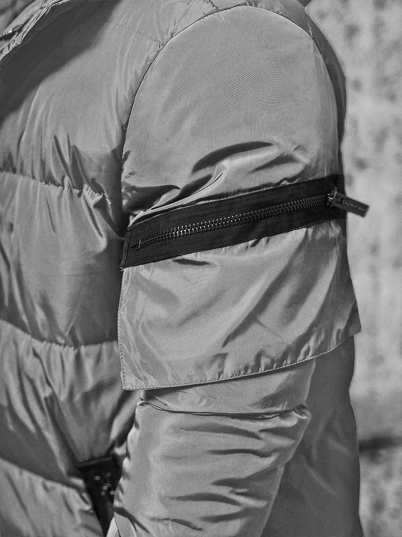 Kurtka zimowa męska pikowana szara OZONEE O/M799