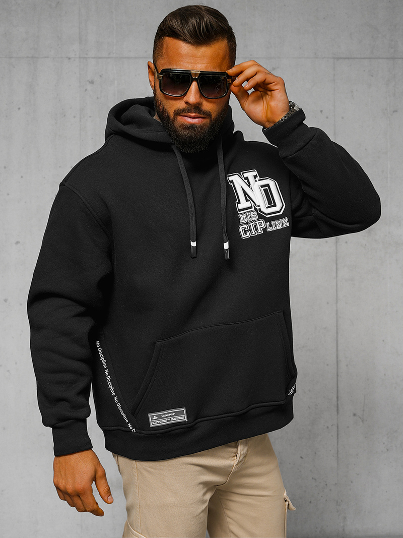 Толстовка чорна OZONEE O/SWE23035Z