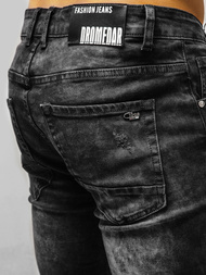 Spodnie jeansowe męskie czarne OZONEE DR/TF091Z