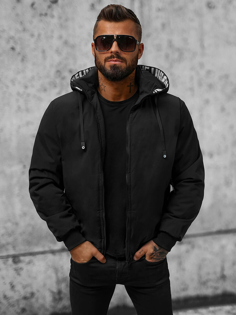 Kurtka męska czarna OZONEE JS/5M3111/392