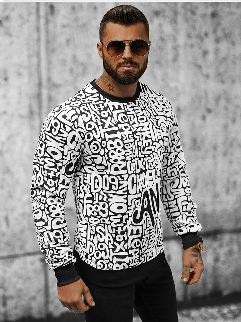 Bluza męska biała OZONEE JS/8B1131/1