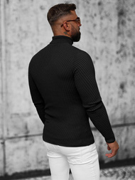 Sweter męski golf czarny OZONEE L/1596Z