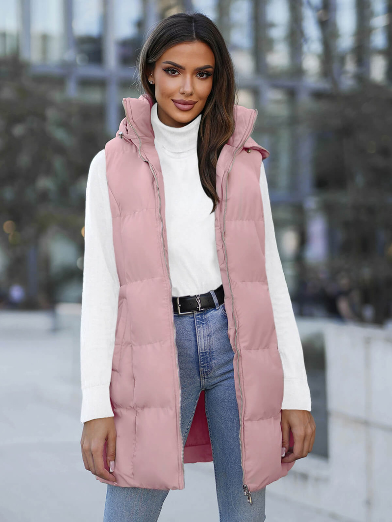 Стьобаний жіночий жилет макіяж OZONEE JS/M721/46Z