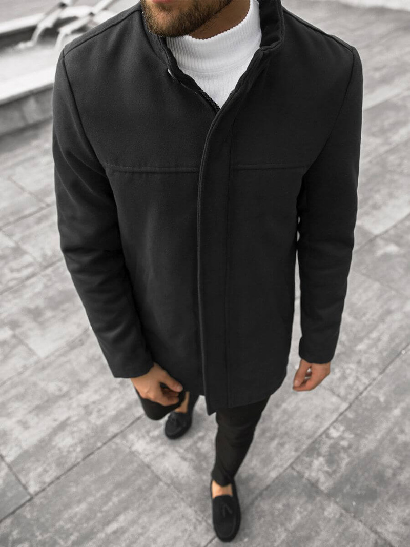 Пальто чоловіче Чорний OZONEE JS/79M3132