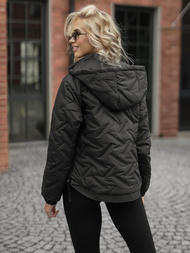 Kurtka damska pikowana czarna OZONEE JS/16M9315/392AZ