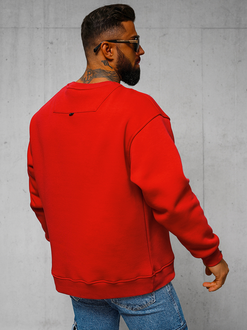 Bluza oversize czerwona OZONEE O/SWE23055