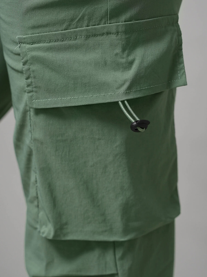 Spodnie damskie z szeroką nogawką khaki OZONEE O/TT00375/2