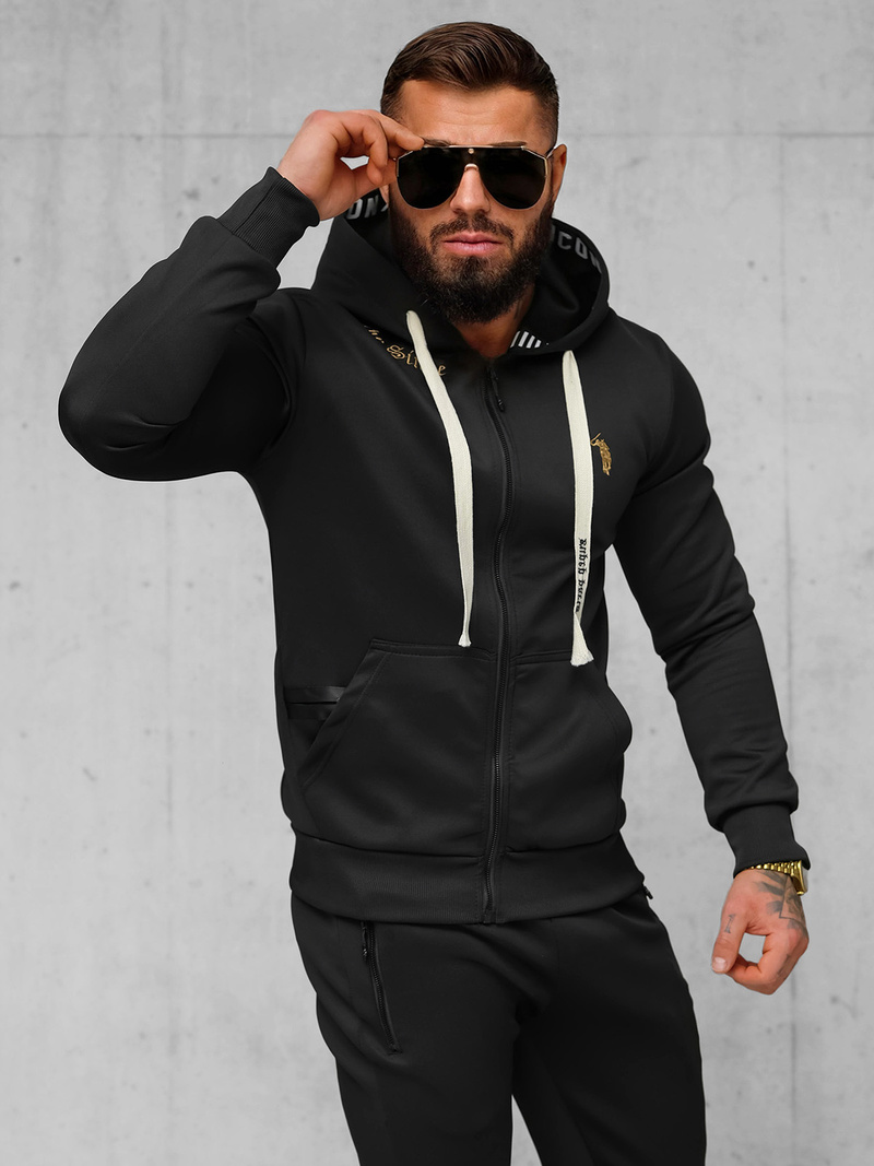 Спортивний костюм чоловічій чорний OZONEE O/LN11675