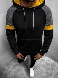 Bluza męska z kapturem czarna OZONEE JS/KS2236Z