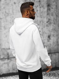 Bluza z kapturem męska biała OZONEE JS/8B1100/1