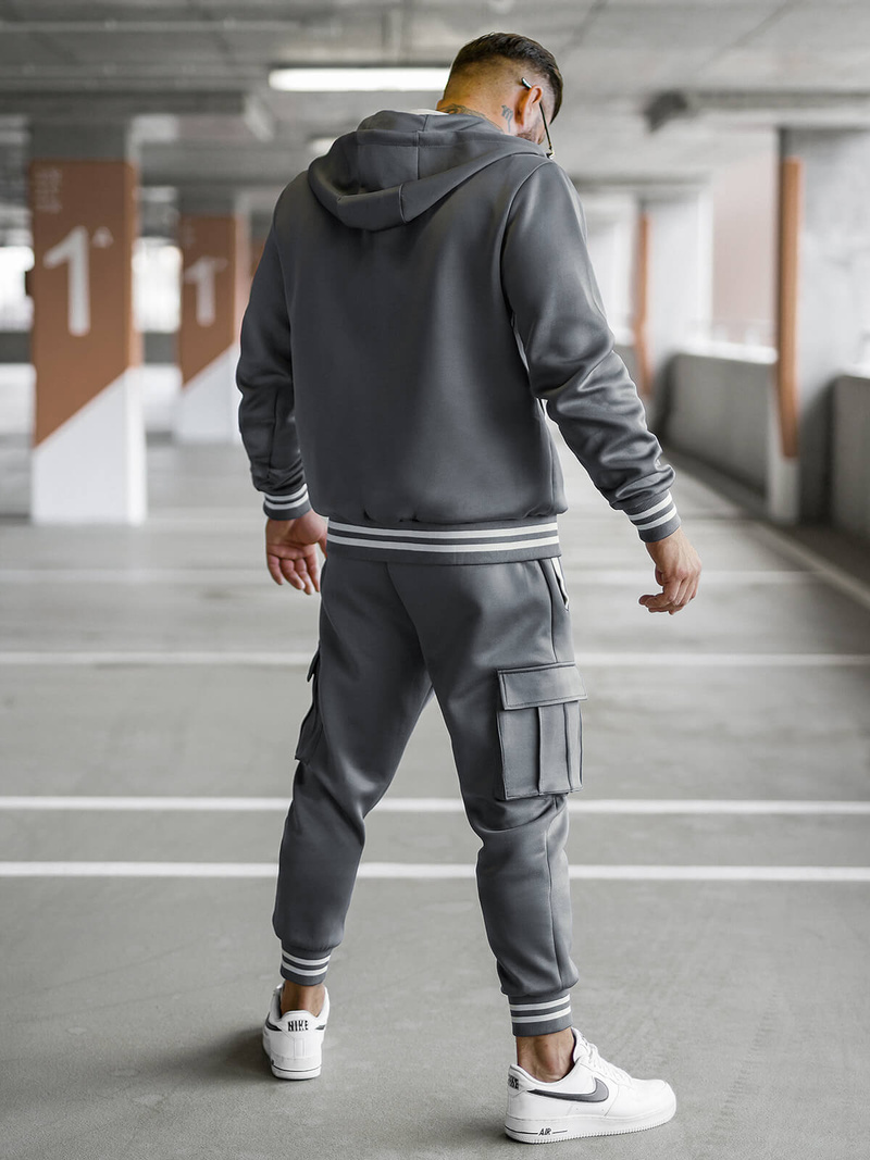 Komplet dresowy męski grafitowy OZONEE JS/27C6506/5Z