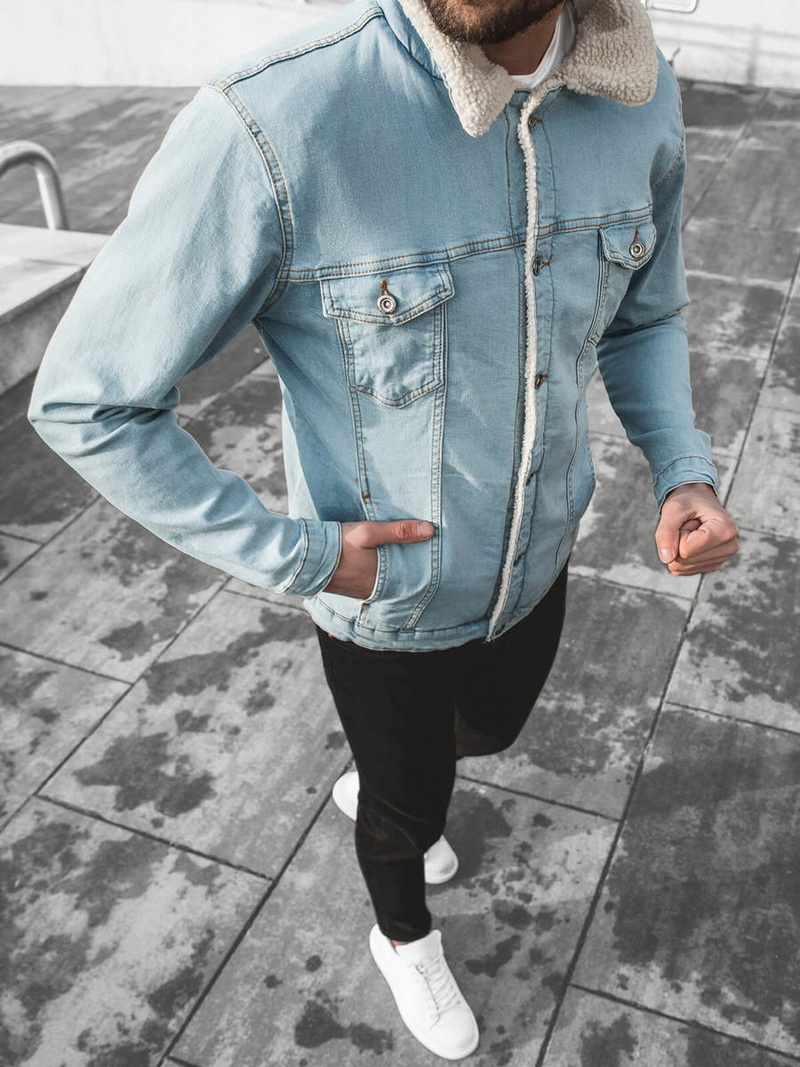 Kurtka męska jasno-niebieska OZONEE O/W1074