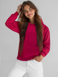 Bluza z kapturem damska bordowa OZONEE JS/W02Z