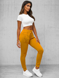 Spodnie dresowe damskie camelowe OZONEE JS/CK01Z