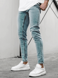 Spodnie jeansowe męskie jasno-niebieskie OZONEE O/4498/02