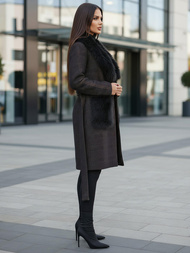 Жіноче пальто чорна OZONEE JS/53M5200/1Z