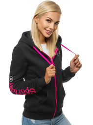 Bluza rozpinana damska czarna OZONEE JS/KSW3019
