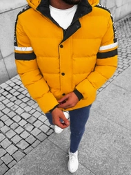 Kurtka zimowa męska pikowana żółta OZONEE JS/M8103