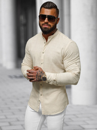 Класична сорочка чоловіча Бежева OZONEE O/V88