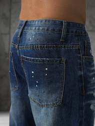 Spodnie jeansowe męskie wide leg niebieskie OZONEE O/KK2885