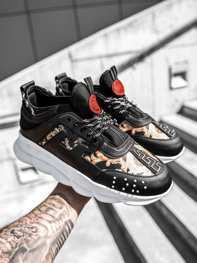 Sneakersy czarno-beżowe OZONEE G/2020