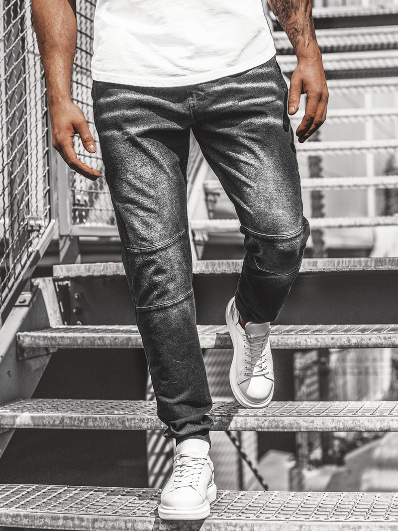 Штани чоловічі джоггери Чорнi OZONEE JS/KK1021