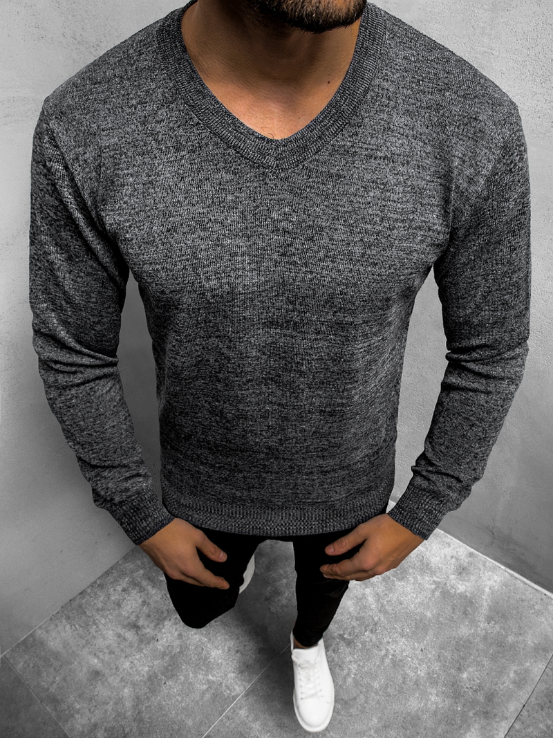 Sweter męski grafitowy OZONEE HR/1816Z