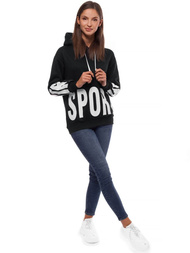 Bluza z kapturem damska czarna OZONEE JS/B26034