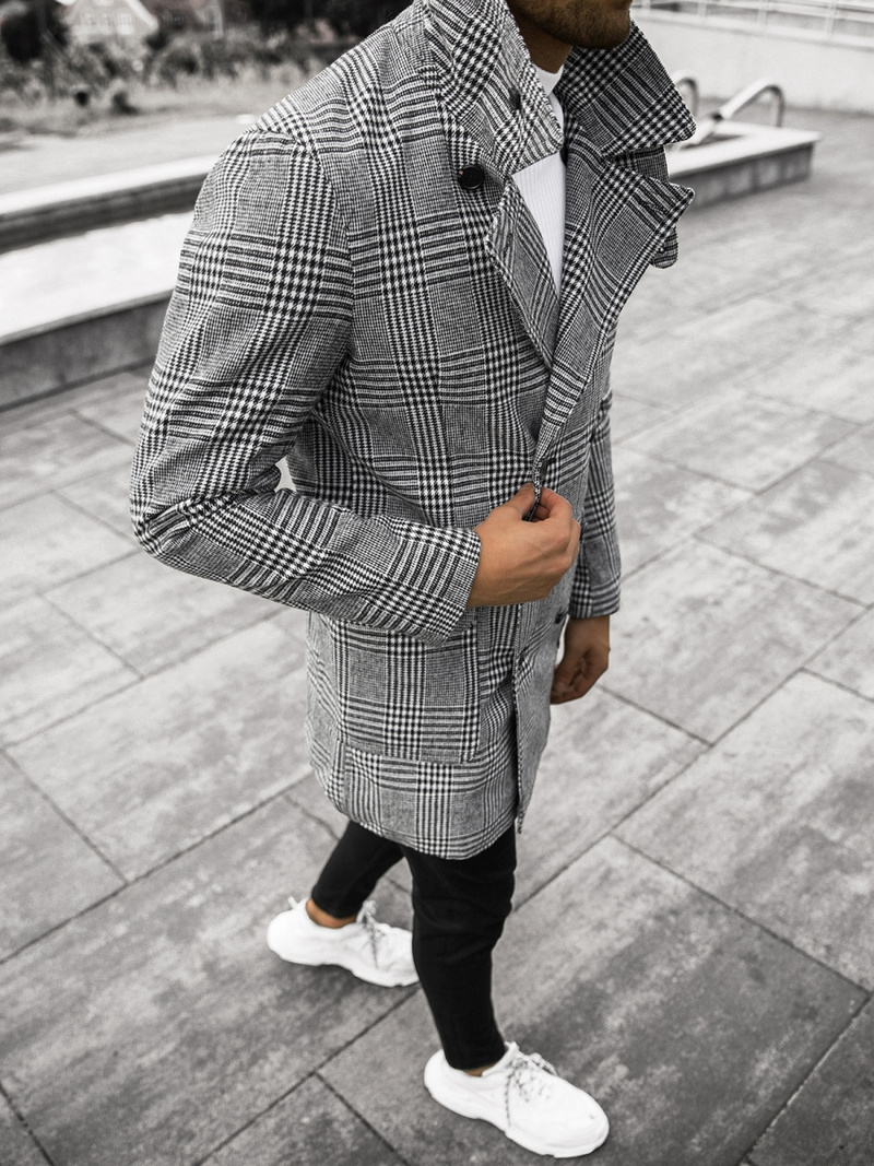 Пальто чоловіче Чорно-Бiлий OZONEE JS/JP1192