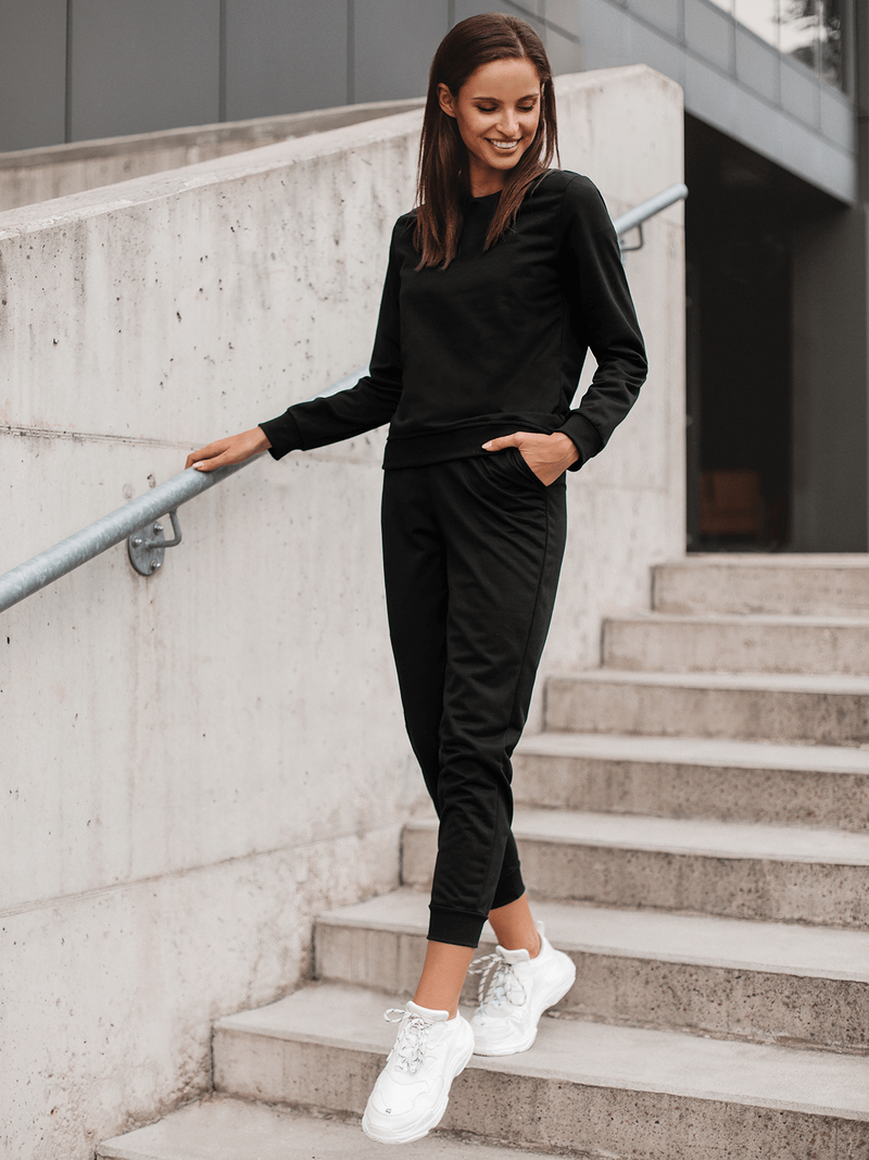 Жіночий спортивний костюм з двох частин Чорний OZONEE O/MB2037/21