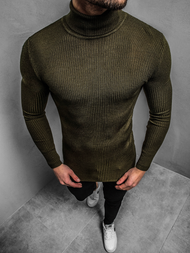 Sweter męski golf khaki OZONEE MACH/TRK2001Z