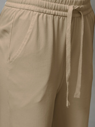 Spodnie jeansowe damskie wide leg beżowe OZONEE O/330097