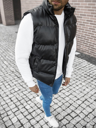 Kamizelka męska pikowana czarna OZONEE O/9035