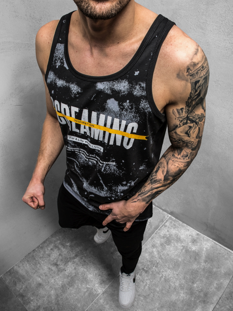 Футболка чоловіча Чорна OZONEE JS/SS11053Z