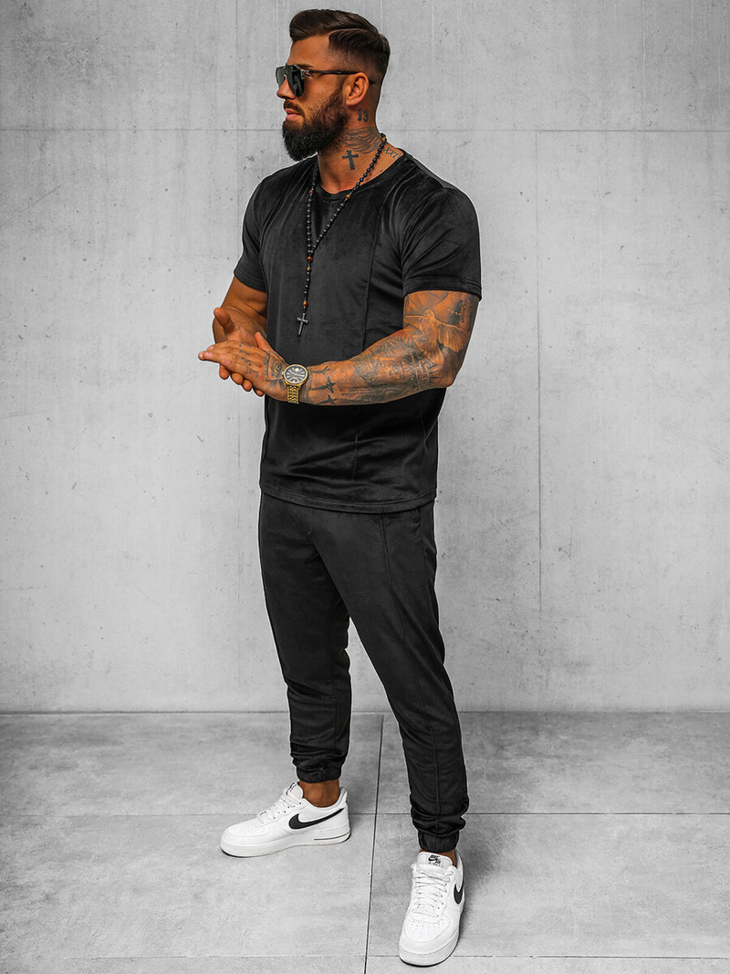 Спортивний костюм чоловічій чорний OZONEE O/12135Z