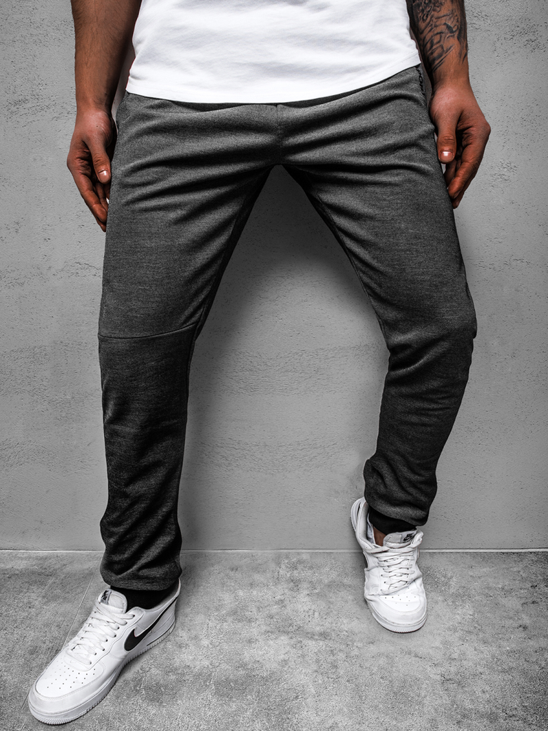 Spodnie dresowe męskie grafitowe OZONEE JS/AM98Z