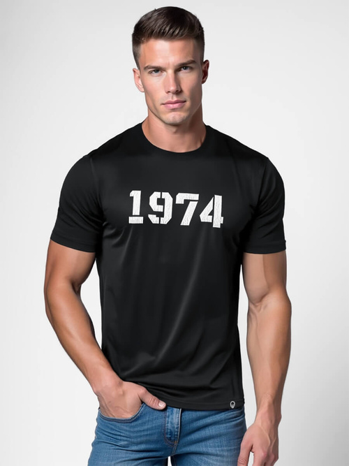 T-shirt męski slim fit czarny OZONEE NB/MT3130