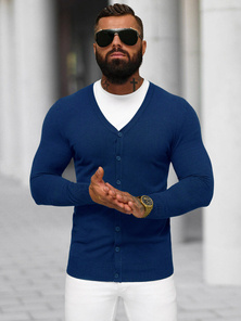 Sweter męski rozpinany ciemno-niebieski OZONEE NB/MM6006/5Z