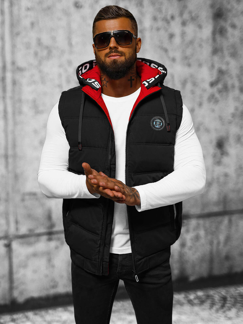 Безрукавка чоловіча чорна OZONEE JS/84M3027/392