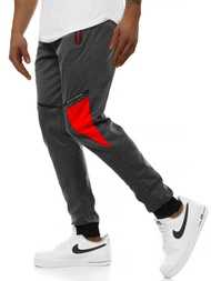 Spodnie dresowe męskie grafitowe OZONEE JS/AM106