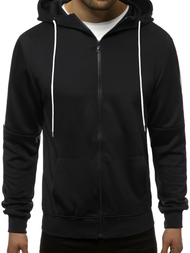 Bluza męska rozpinana czarna OZONEE JS/99005